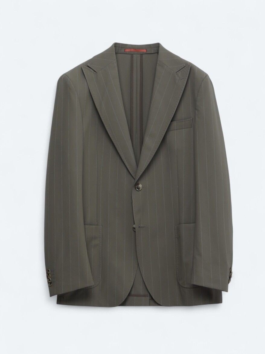 Mink Striped Modern Fit Suit - 8