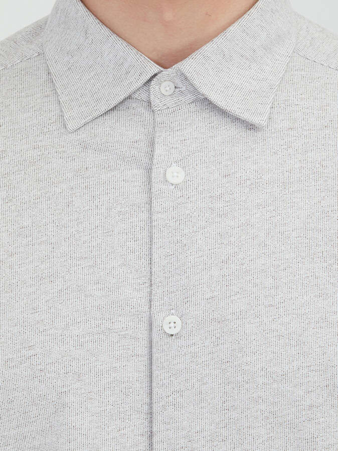 Mink Striped Regular Fit Long Weaving Casual 100% Cotton Shirt - 4