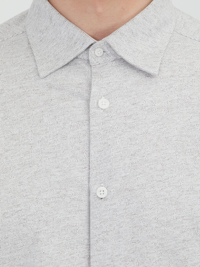 Mink Striped Regular Fit Long Weaving Casual 100% Cotton Shirt - 4