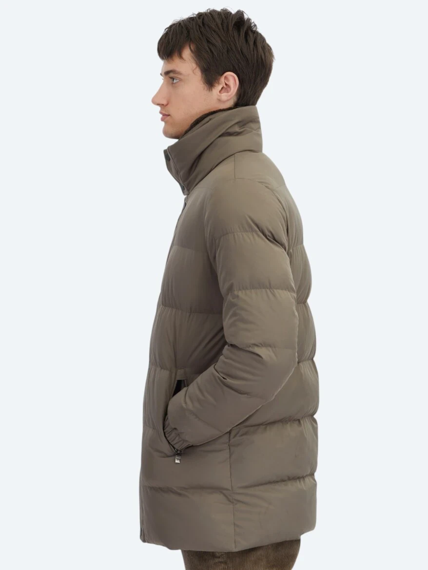 Mink Turtleneck Casual Weaving Coat - 3