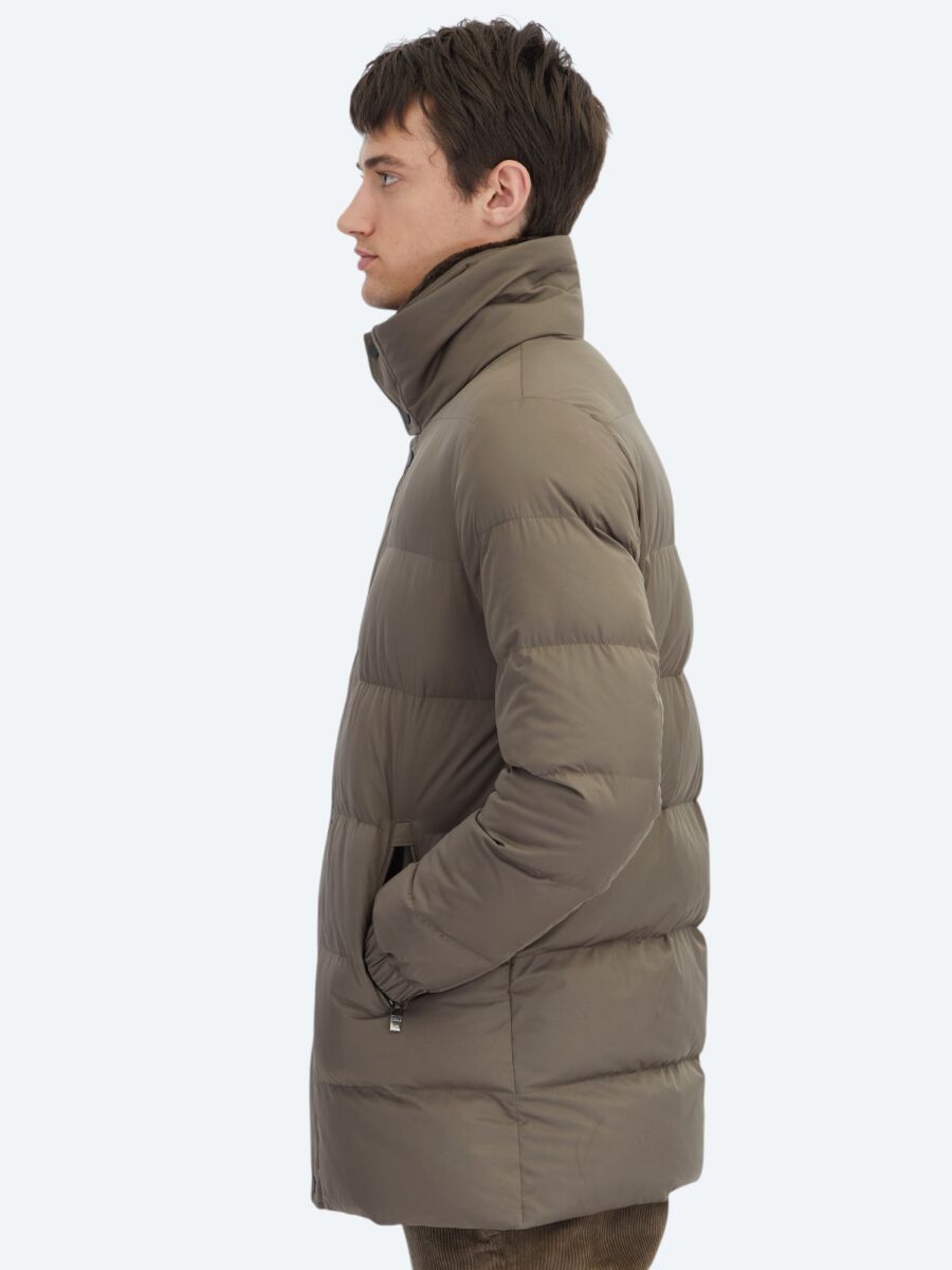 Mink Turtleneck Casual Weaving Coat - 3