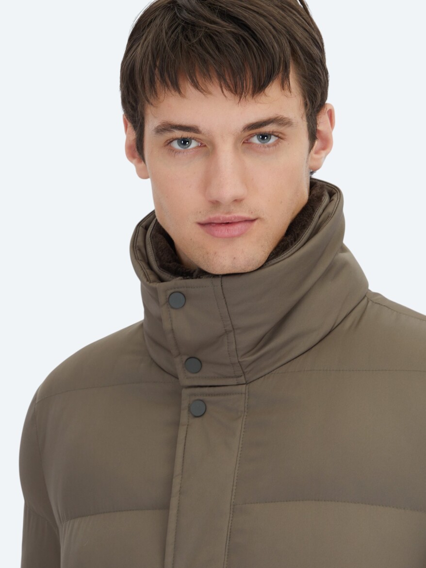 Mink Turtleneck Casual Weaving Coat - 4