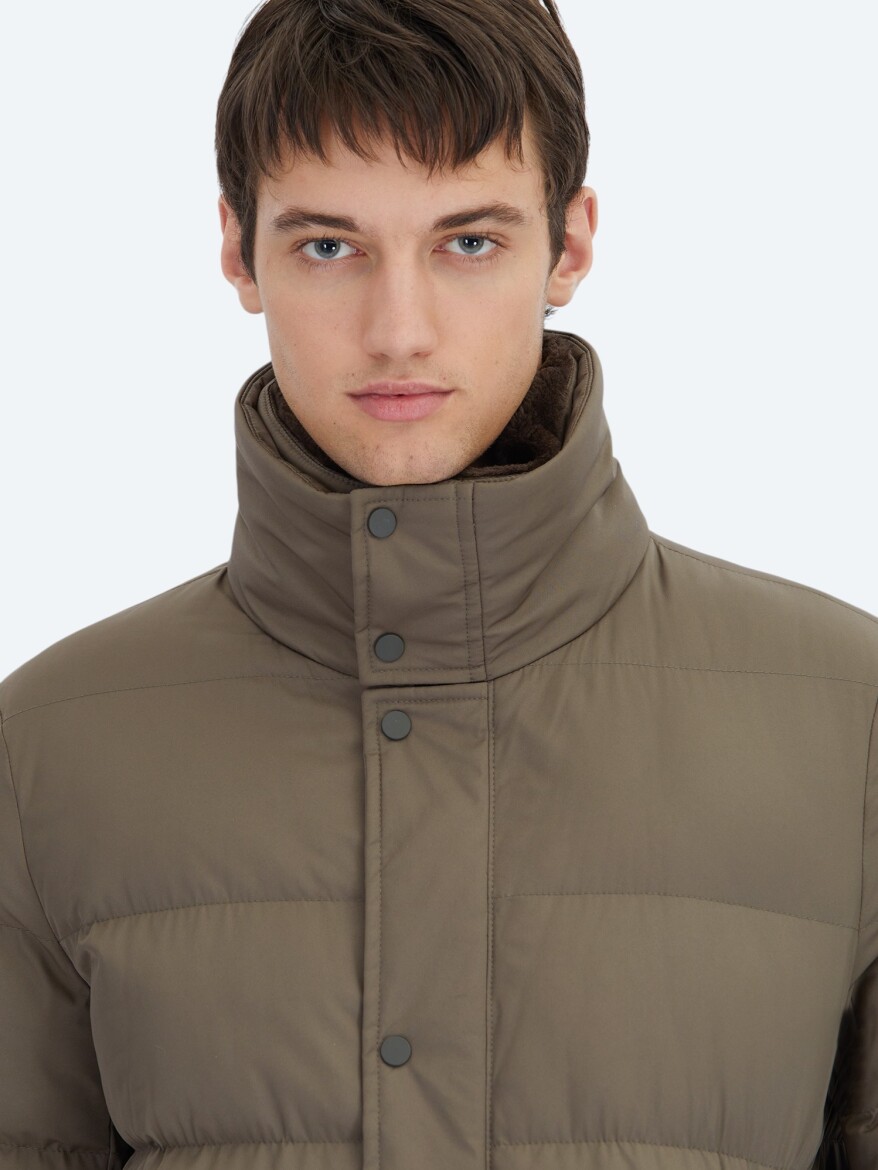 Mink Turtleneck Casual Weaving Coat - 5