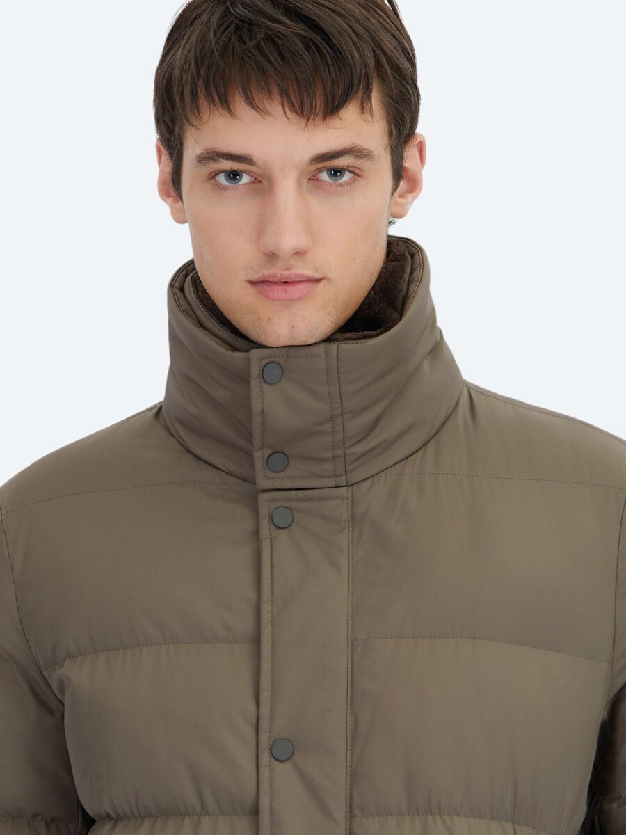 Mink Turtleneck Casual Weaving Coat - 5