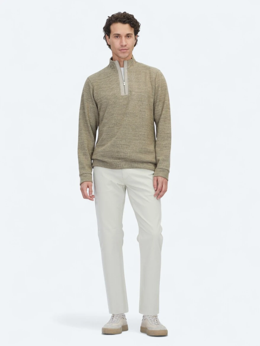 Mink Turtleneck Striped Sweatshirt 