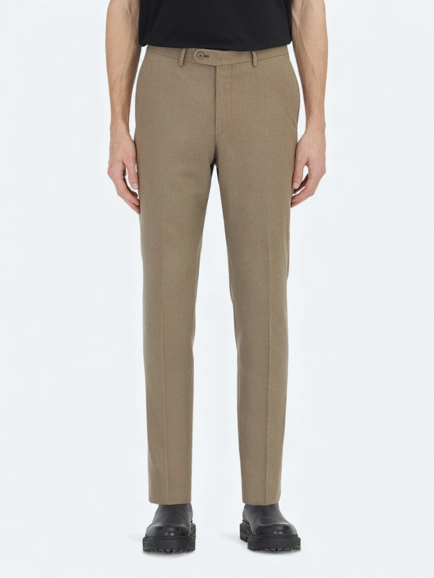 Mink Weaving Fitted Fit Classical Trousers 