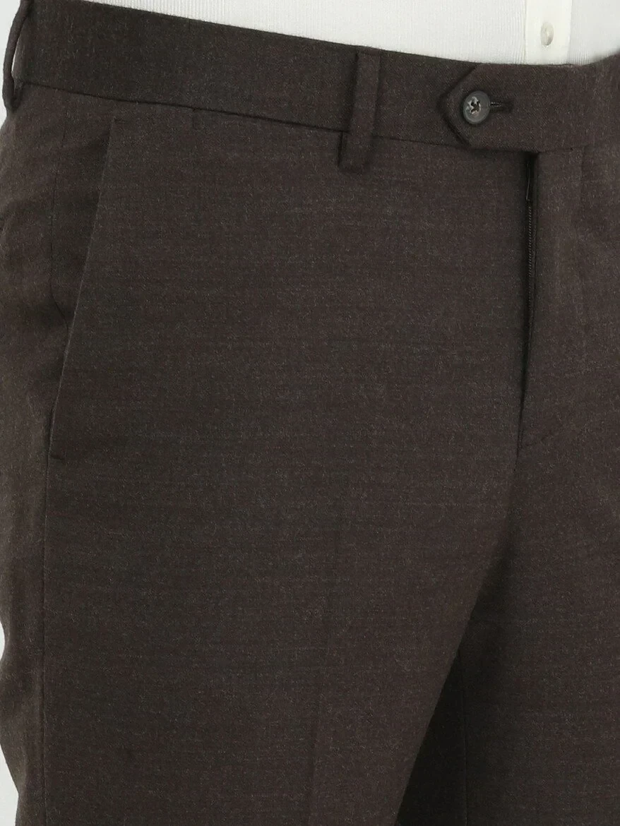 Mink Weaving Fitted Fit Classical Wool Blended Trousers - 2