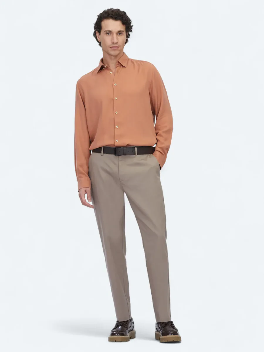 Mink Weaving Jogging Fit Casual Cotton Blended Trousers - 1