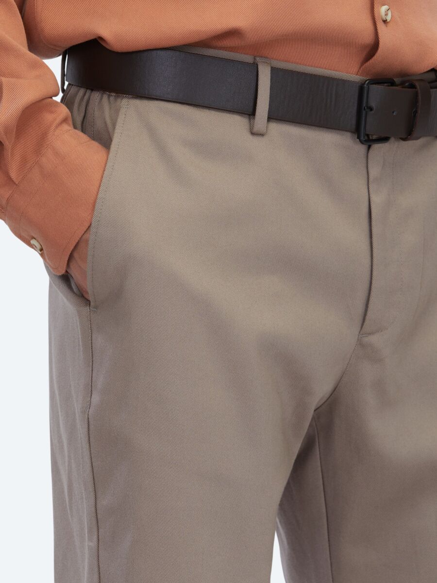 Mink Weaving Jogging Fit Casual Cotton Blended Trousers - 3