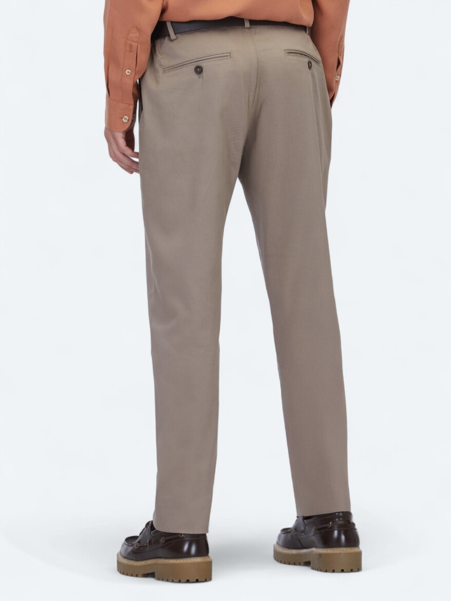 Mink Weaving Jogging Fit Casual Cotton Blended Trousers - 4