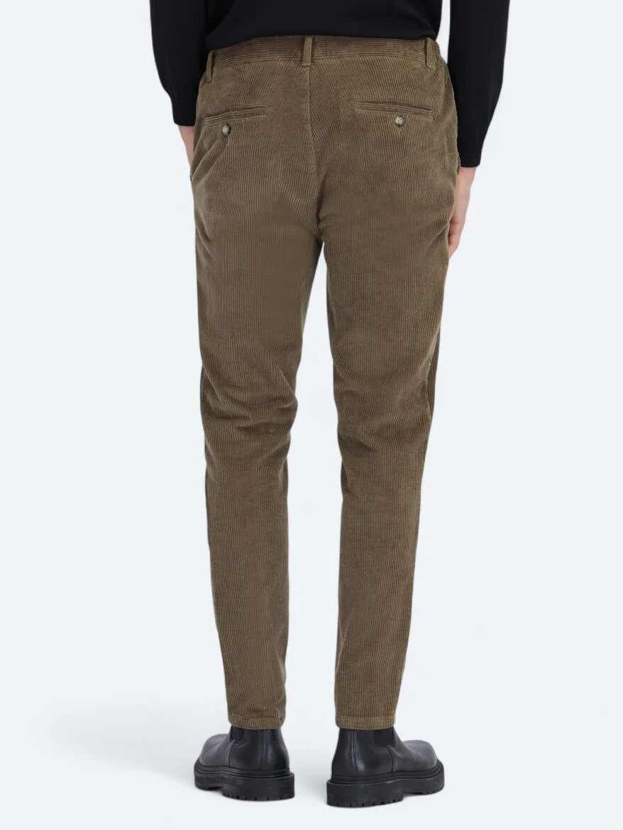 Mink Weaving Jogging Fit Casual Cotton Blended Trousers - 5