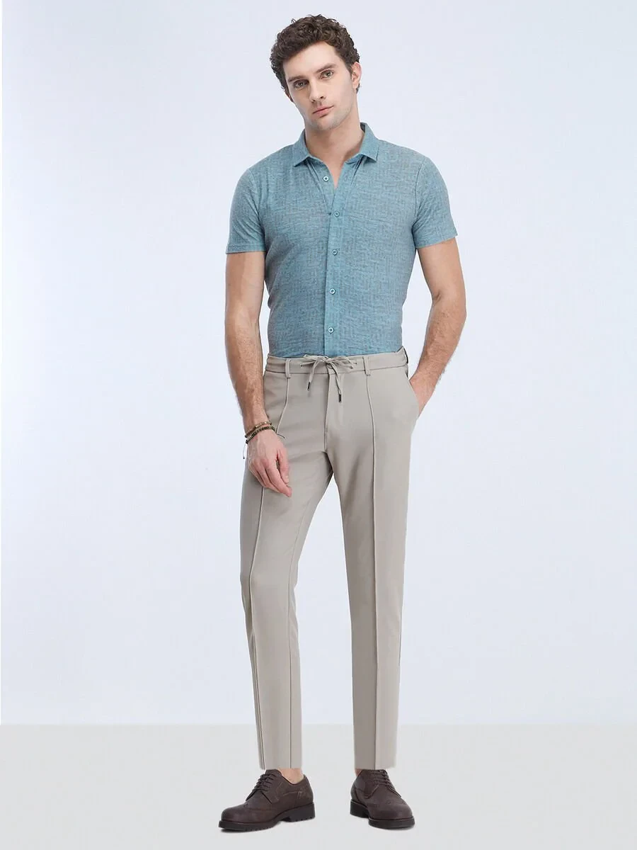 Mink Weaving Jogging Fit Casual Trousers - 2