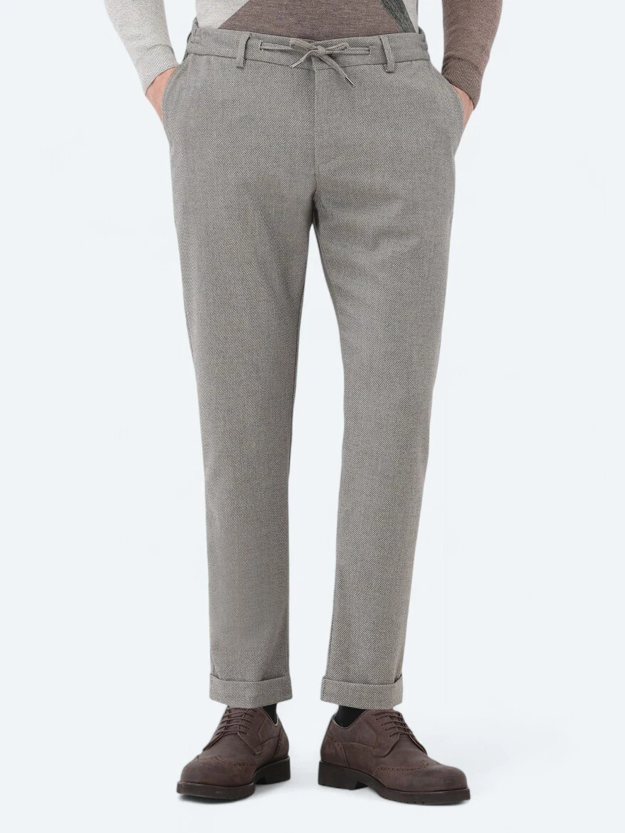 Mink Weaving Jogging Fit Casual Trousers - 2