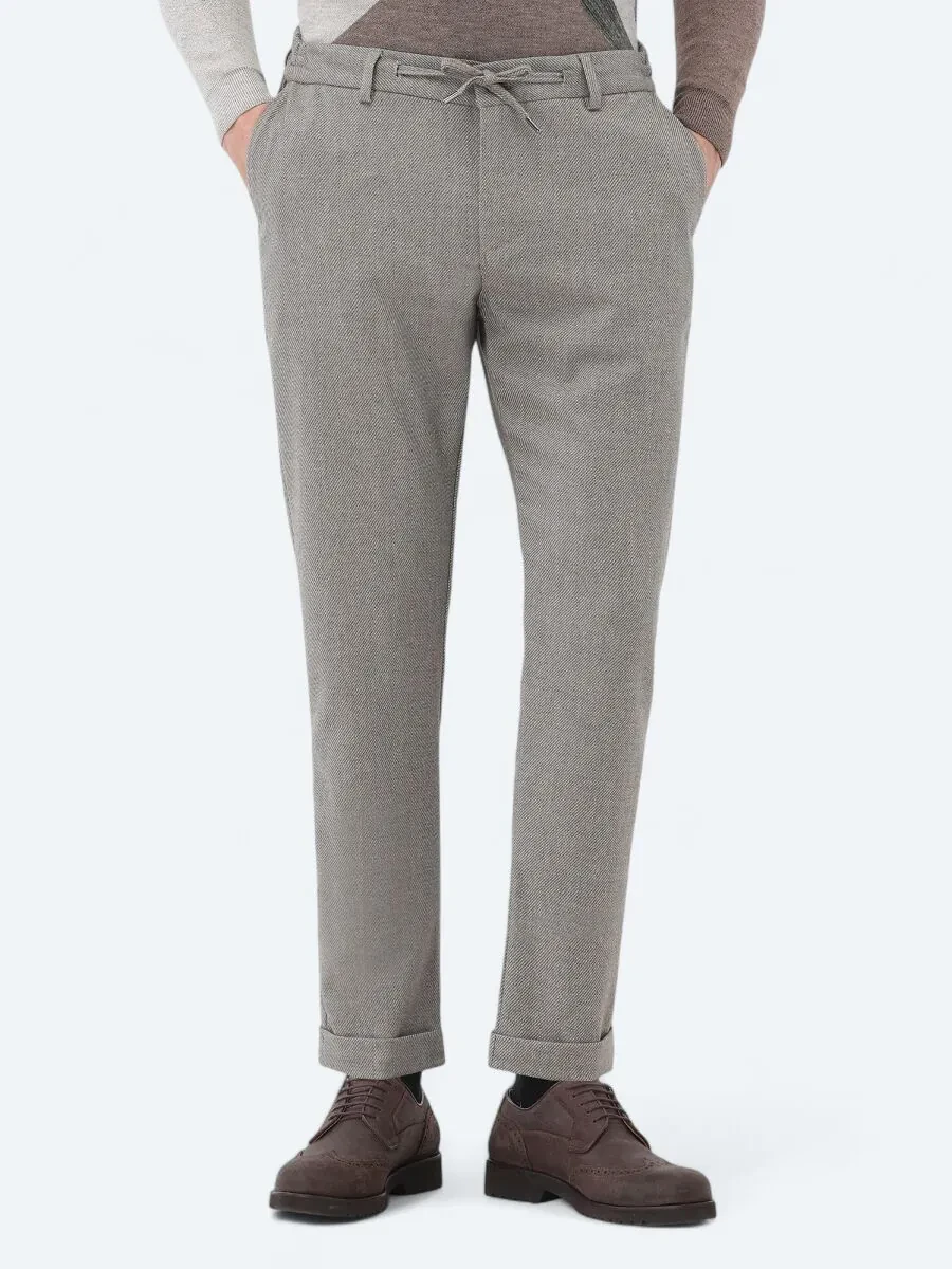 Mink Weaving Jogging Fit Casual Trousers - 2