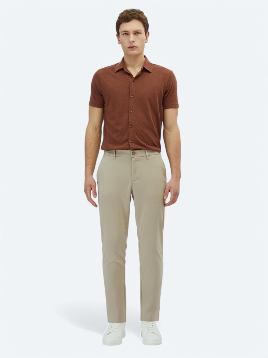 Mink Weaving Jogging Fit Casual Trousers 