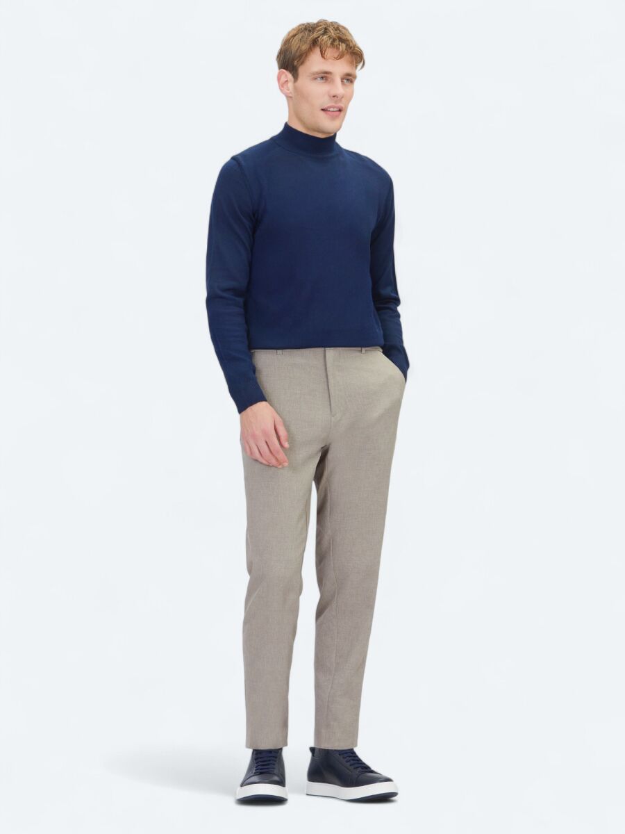 Mink Weaving Jogging Fit Casual Trousers - 1