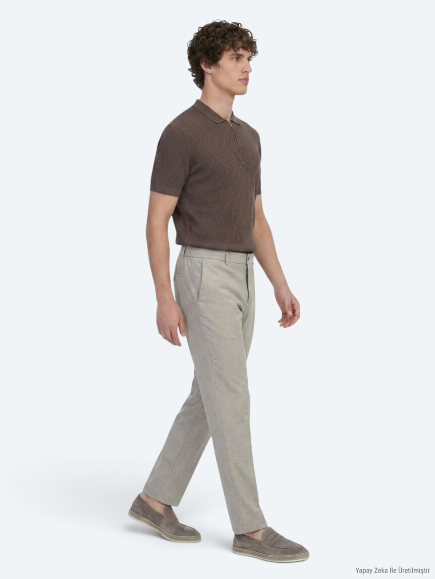 Mink Weaving Jogging Fit Casual Trousers - 4