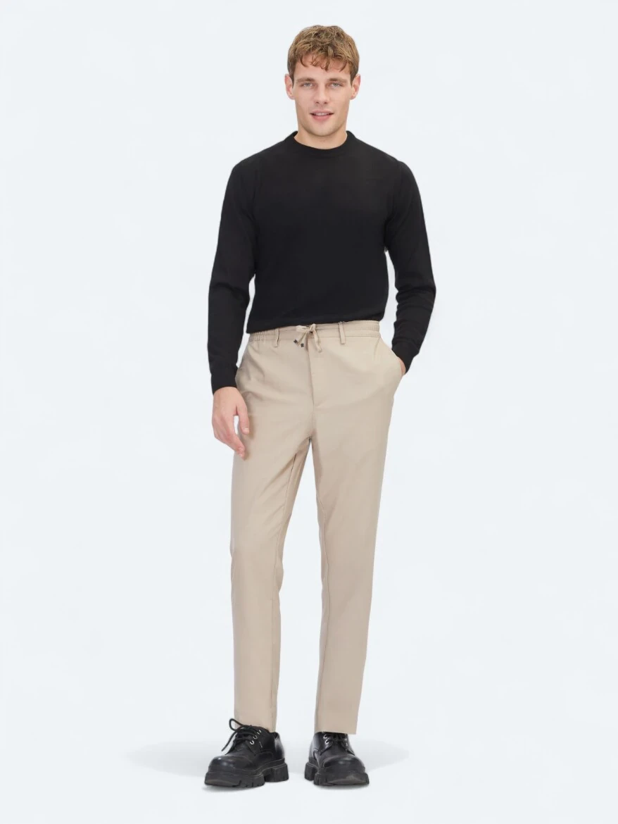 Mink Weaving Jogging Fit Casual Trousers - KİP