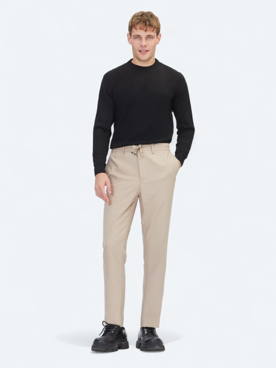 Mink Weaving Jogging Fit Casual Trousers - 1