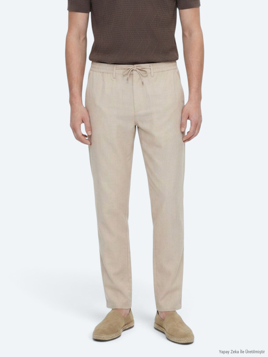 Mink Weaving Jogging Fit Casual Trousers - KİP