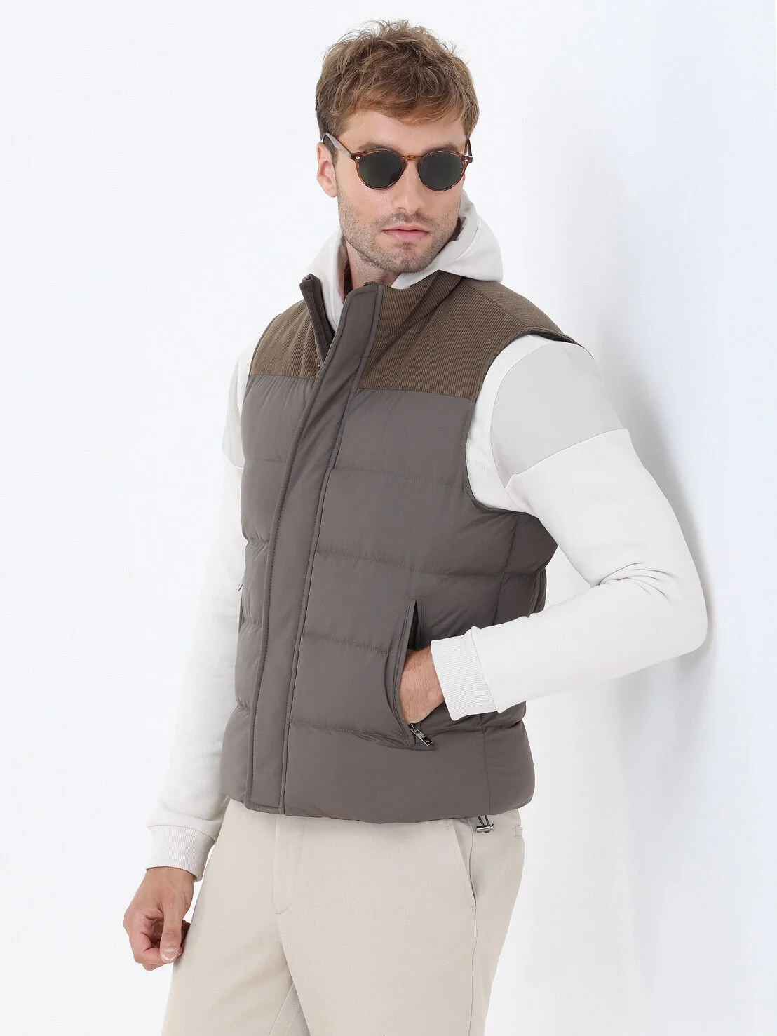 Mink Weaving Puffer Vest - 2