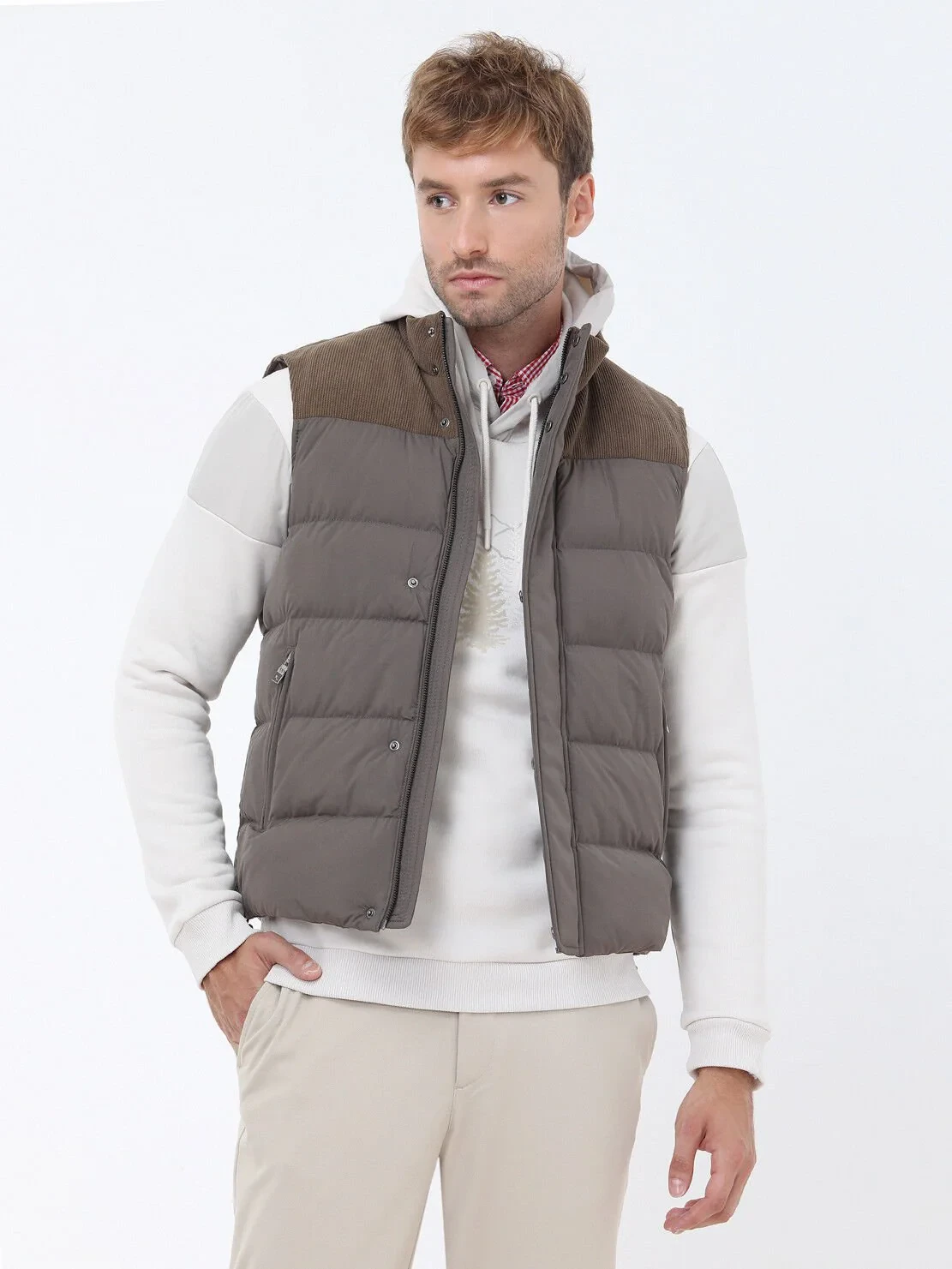 Mink Weaving Puffer Vest - 3