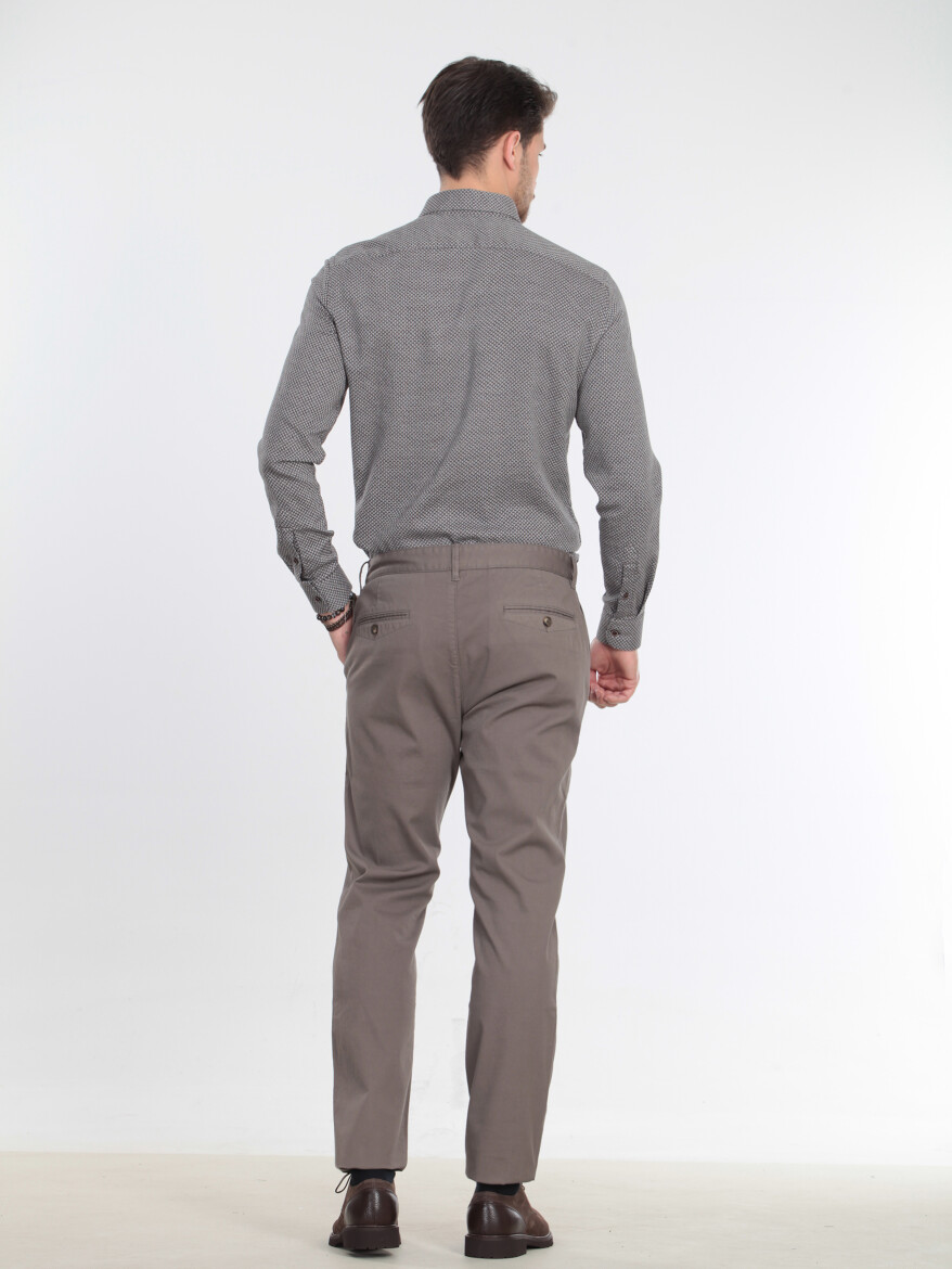 Mink Weaving Regular Fit Casual Cotton Blended Trousers - 5