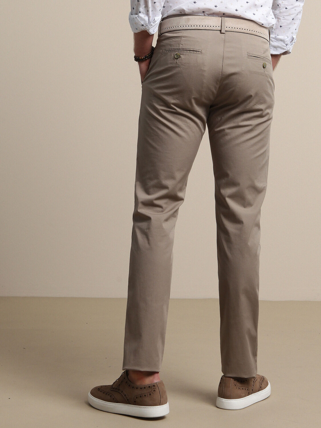 Mink Weaving Regular Fit Casual Cotton Blended Trousers - 5