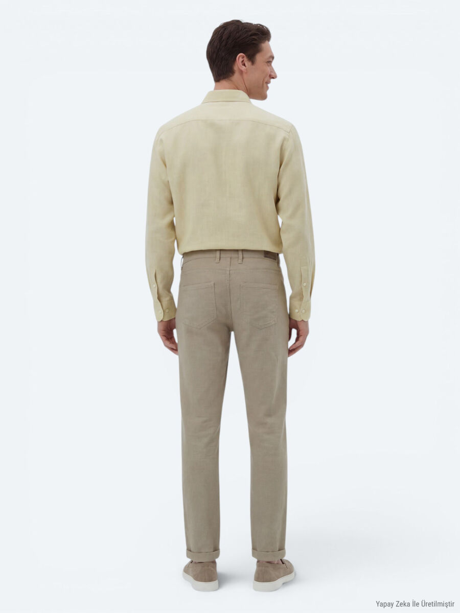 Mink Weaving Regular Fit Casual Cotton Blended Trousers - 4