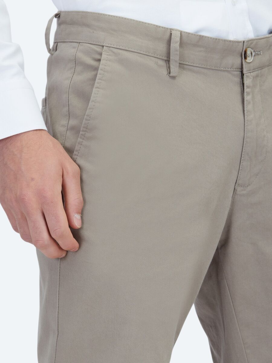 Mink Weaving Regular Fit Casual Cotton Blended Trousers - 3