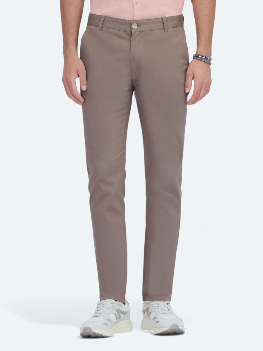 Mink Weaving Regular Fit Casual Cotton Blended Trousers - 2