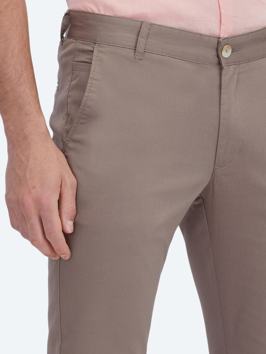 Mink Weaving Regular Fit Casual Cotton Blended Trousers - 3