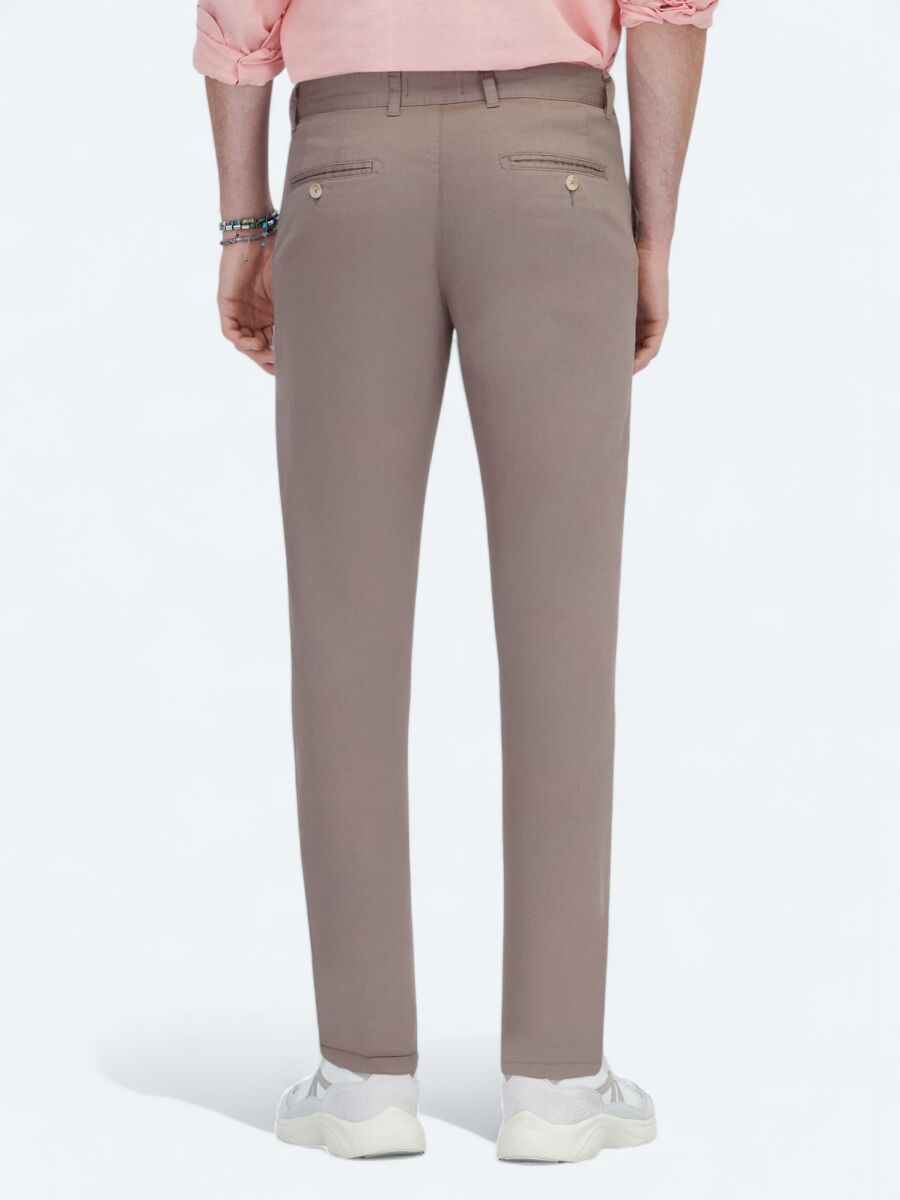 Mink Weaving Regular Fit Casual Cotton Blended Trousers - 4