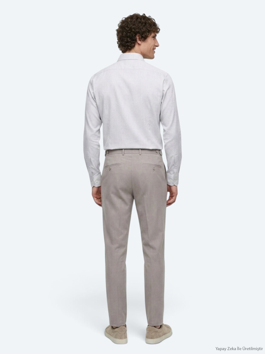 Mink Weaving Regular Fit Casual Cotton Blended Trousers - 5