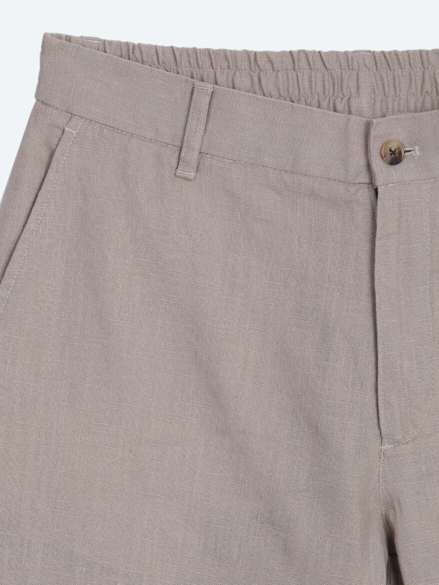 Mink Weaving Relaxed Fit Casual Cotton Blended Trousers - 7
