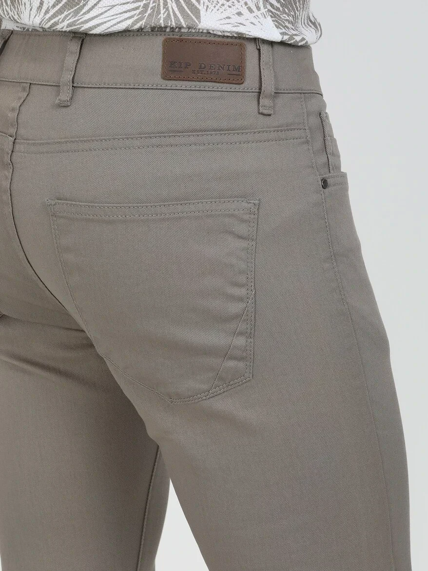 Mink Weaving Slim Fit Casual Cotton Blended Trousers - 4
