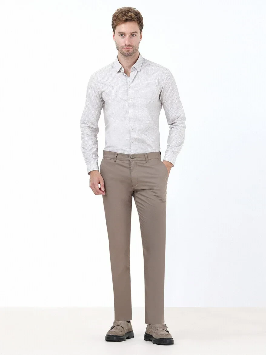 Mink Weaving Slim Fit Casual Cotton Blended Trousers - 2