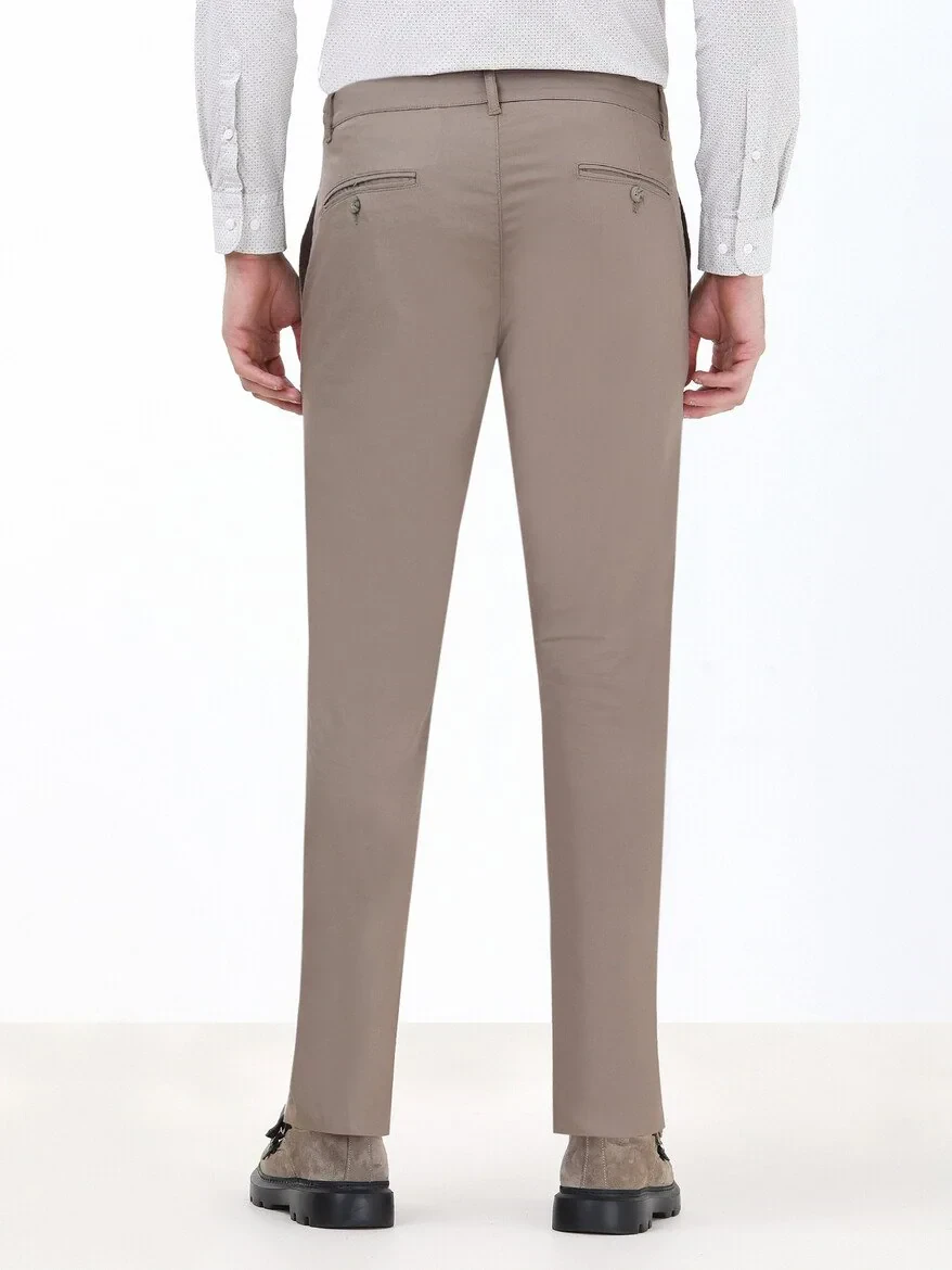 Mink Weaving Slim Fit Casual Cotton Blended Trousers 