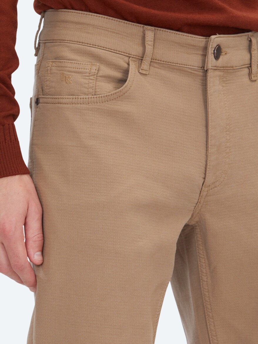 Mink Weaving Slim Fit Casual Cotton Blended Trousers - 3