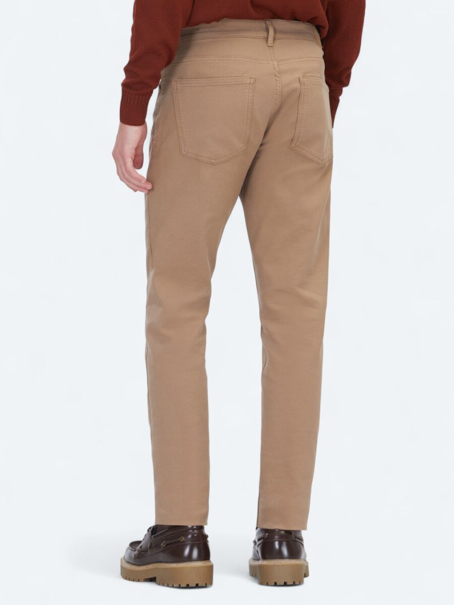 Mink Weaving Slim Fit Casual Cotton Blended Trousers - 4