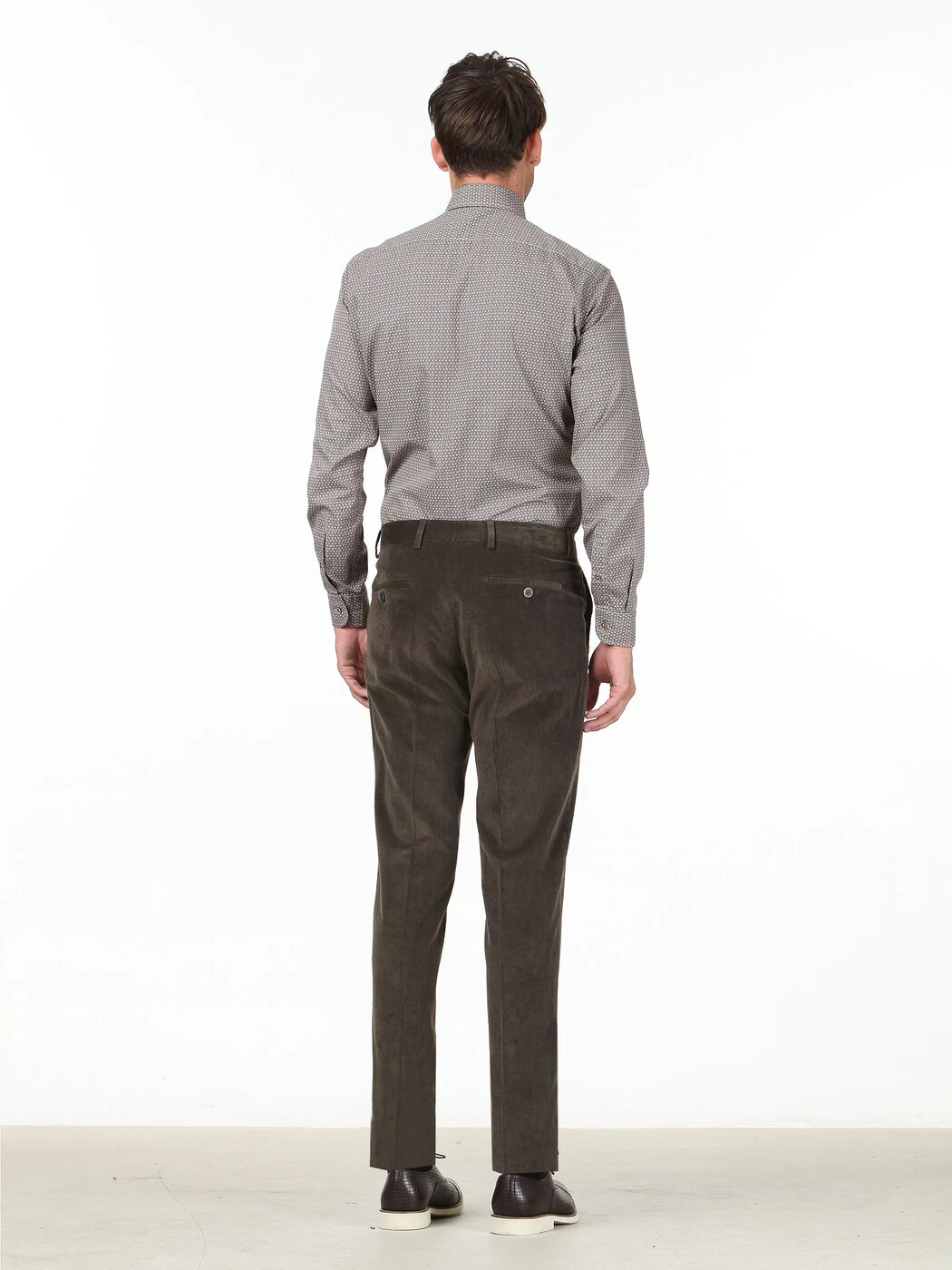 Mink Weaving Slim Fit Classical Cotton Blended Trousers - 4