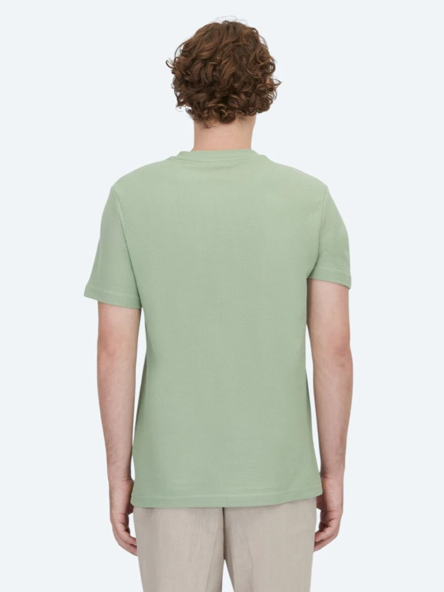 Mint Bisiklet Yaka %100 Pamuk T-Shirt 
