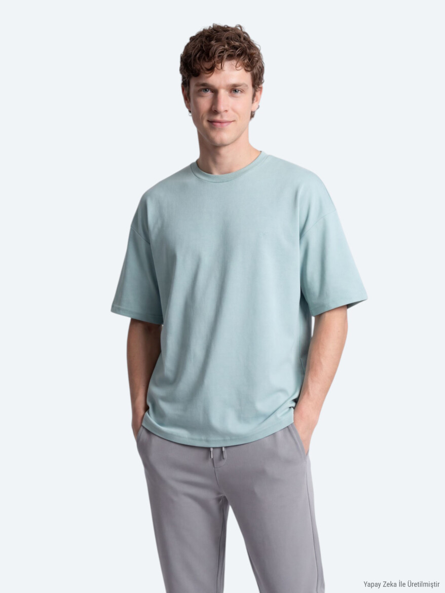 Mint Düz T-Shirt 