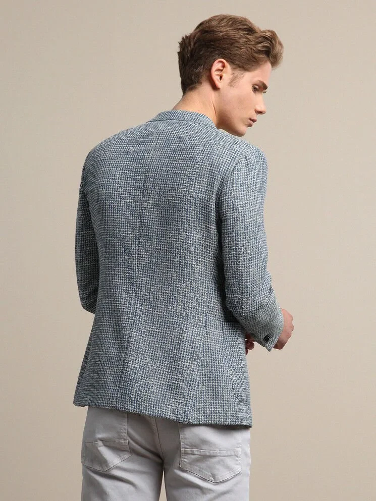 Mint Kareli Modern Fit Pamuk Karışımlı Ceket - 4