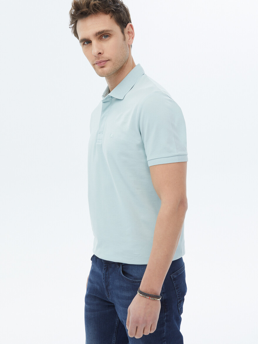 Mint Polo Yaka %100 Pamuk T-Shirt - 4