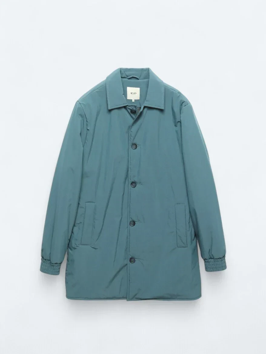 Mint Regular Fit Bebe Yaka Casual Dokuma Pardesü - 9