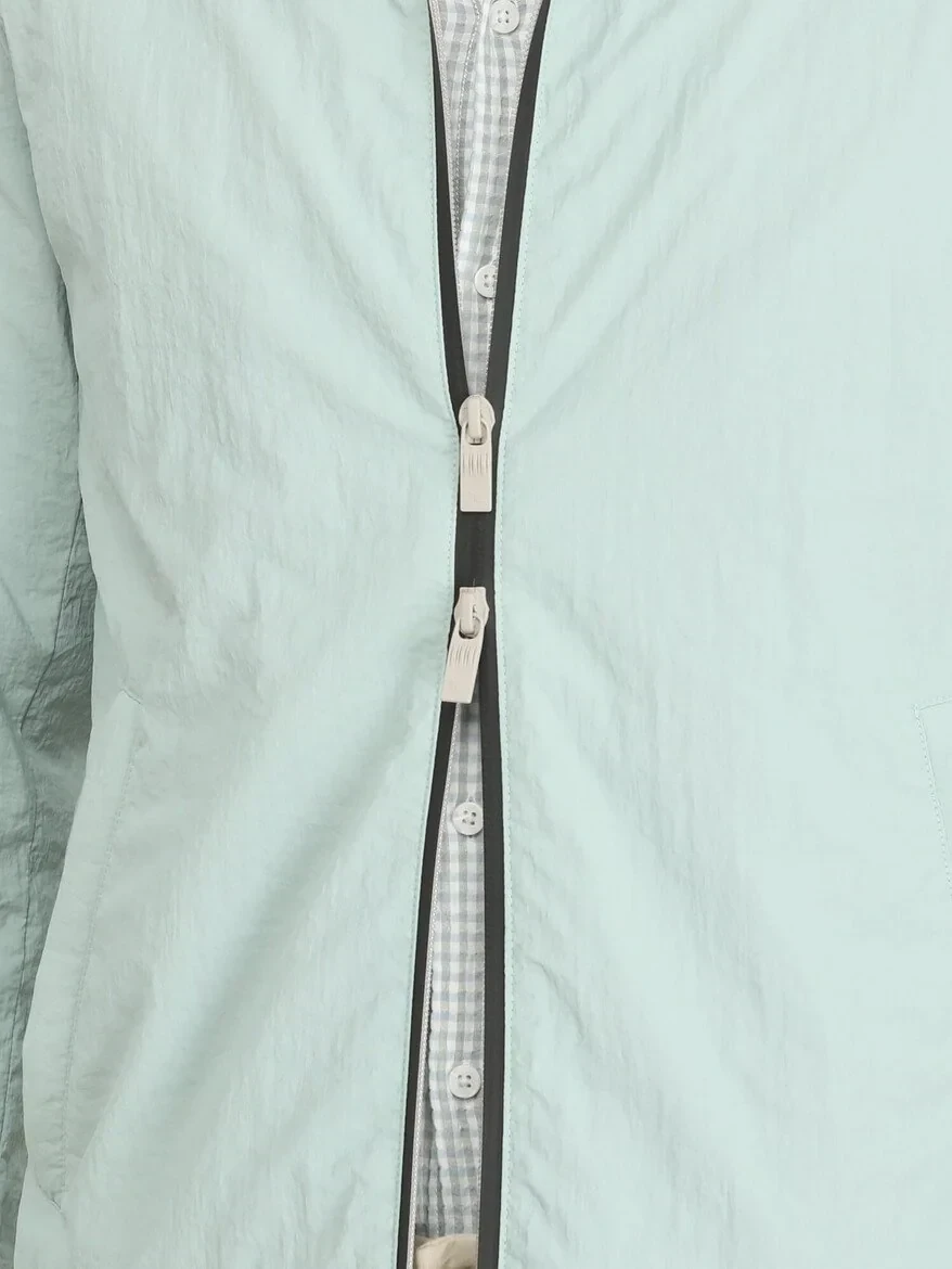 Mint Regular Fit Dik Yaka Casual Dokuma Mont - 4