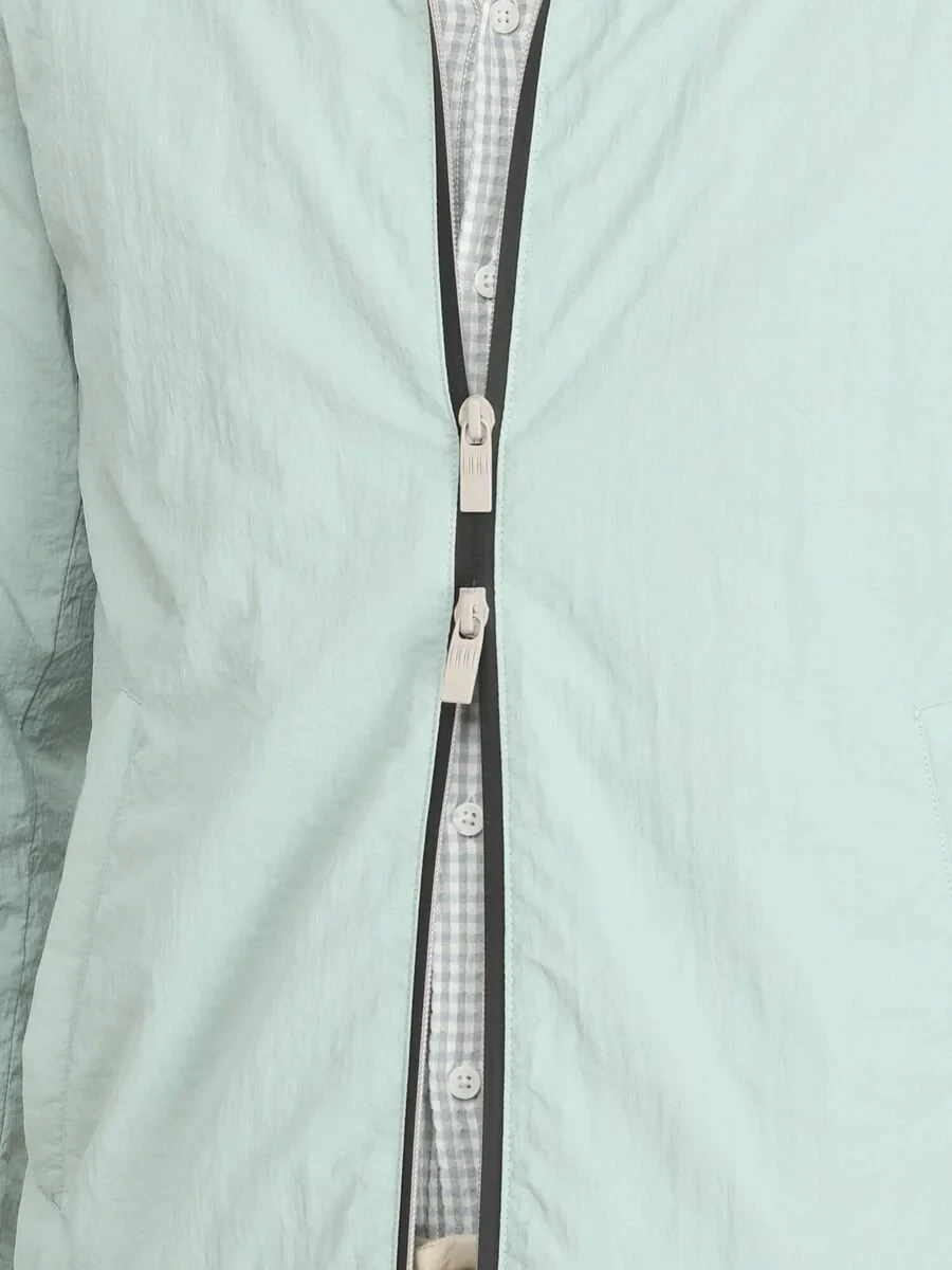 Mint Regular Fit Dik Yaka Casual Dokuma Mont - 4