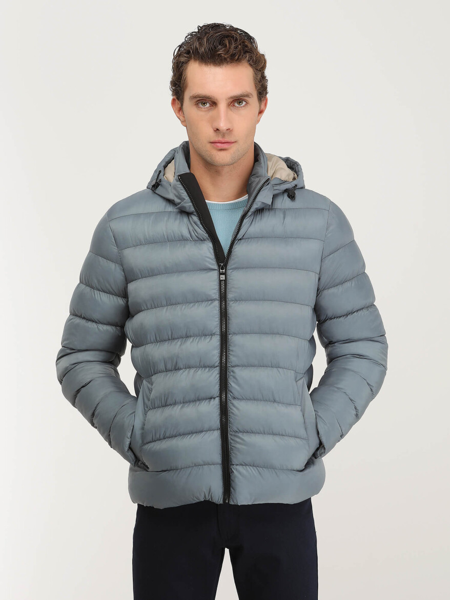 Mint Regular Fit Hooded Casual Weaving Coat - 2