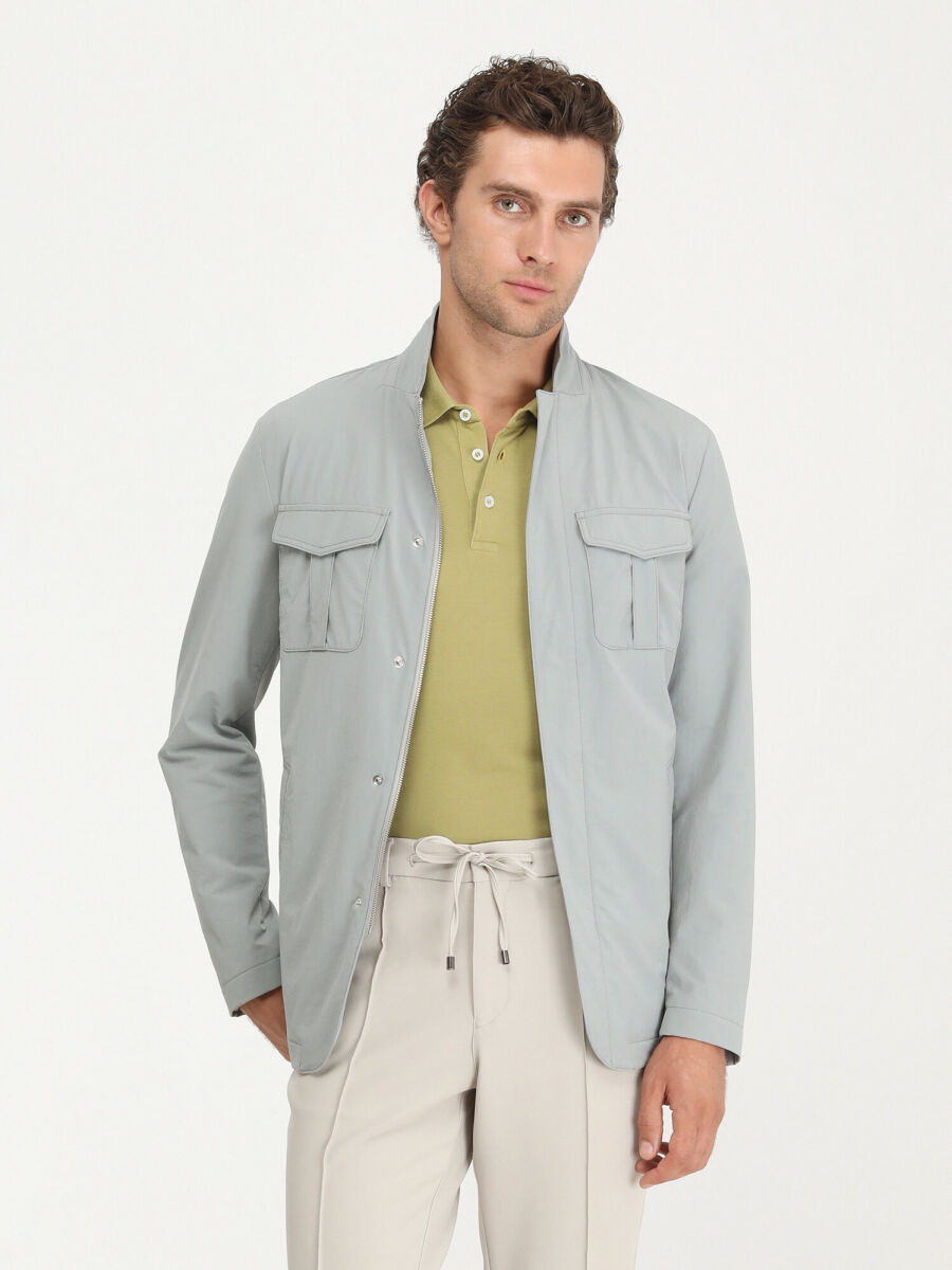 Mint Regular Fit Lightweight Jacket - 1